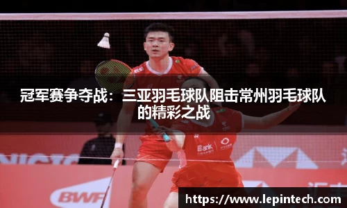 冠军赛争夺战：三亚羽毛球队阻击常州羽毛球队的精彩之战